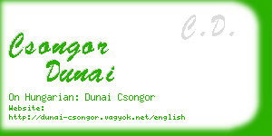 csongor dunai business card